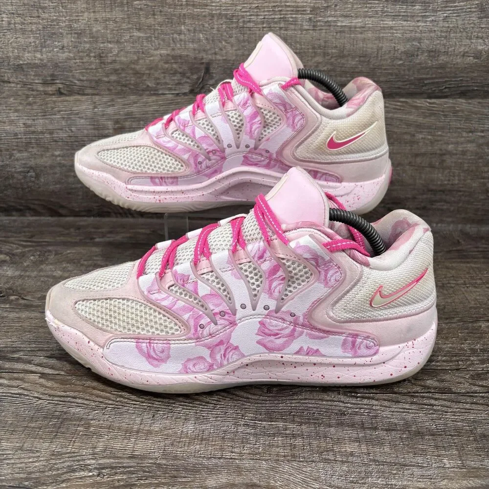 Nike KD Aunt Pearl 18' Shoes Men's 9.5 Pink Floral Basketball HV1997-600